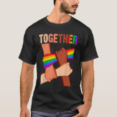 Together Black Melanin Pride LGBT Gay Pride Suppor Tシャツ (正面)