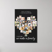 Together Family Heart Shapes 36フォトコラージュCanv キャンバスプリント (正面)