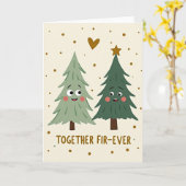Together Fir Ever Cute Christmas Card カード (黄色い花)