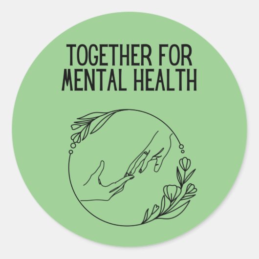 Together For Mental Health ラウンドシール (正面)
