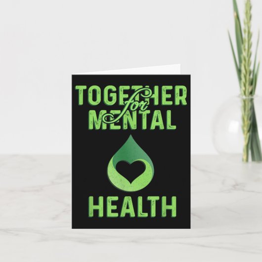 Together For Mental Health Awareness Shirt Stress  カード (正面)
