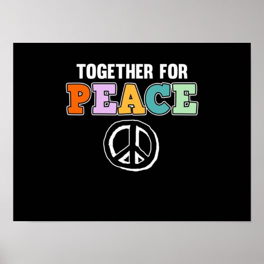 Together For Peace Support Earth World Peace Day ポスター (正面)