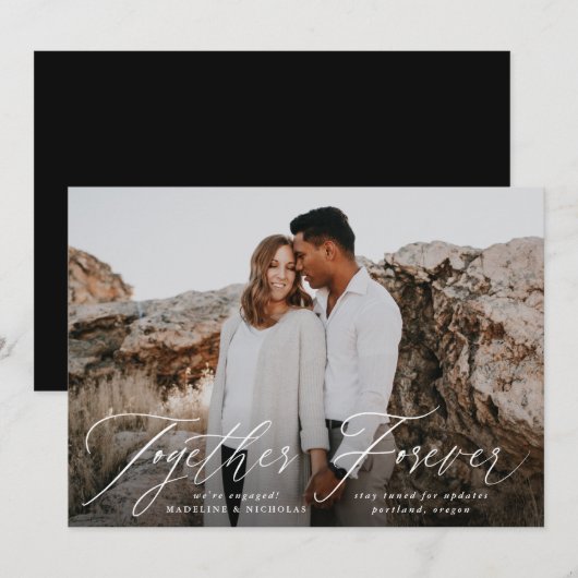 Together Foreverフォト婚約 案内状 (正面/裏面)