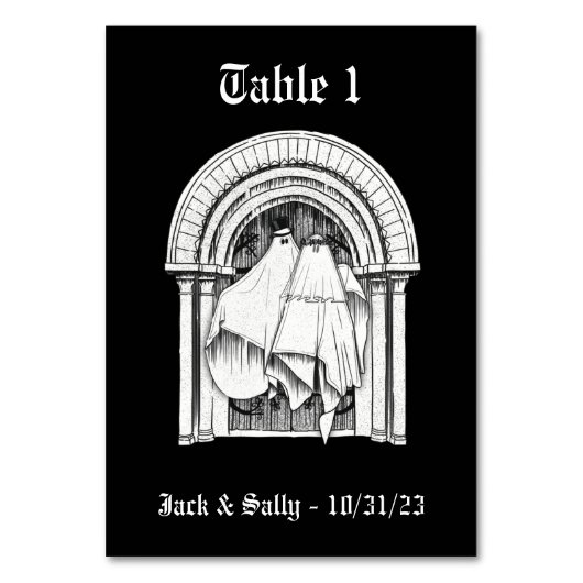 Together Forever幽霊新郎新婦テーブル番号 テーブルナンバー (正面)