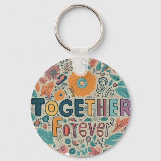 Together Forever – アルミサークルキーチェーン キーホルダー (正面)