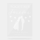 Together Forever Custom Wedding アクリルサイン (正面)