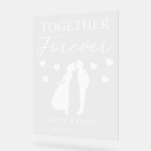 Together Forever Custom Wedding アクリルサイン (傾斜)
