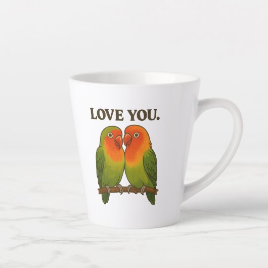 Together Forever Lovebirds カフェラテマグ (右)