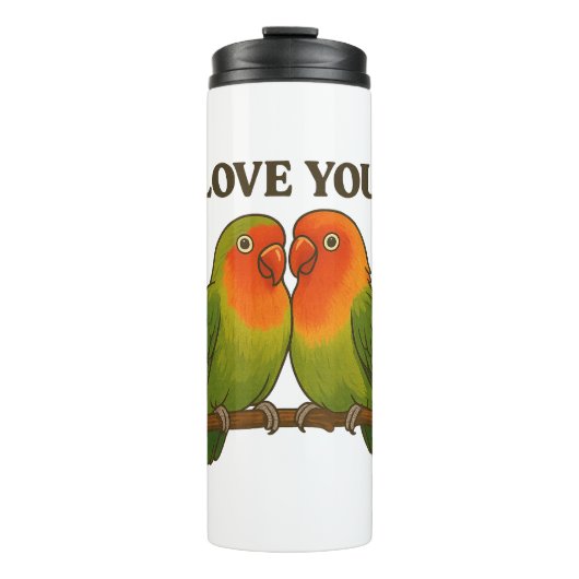 Together Forever Lovebirds Thermal Tumbler タンブラー (正面)