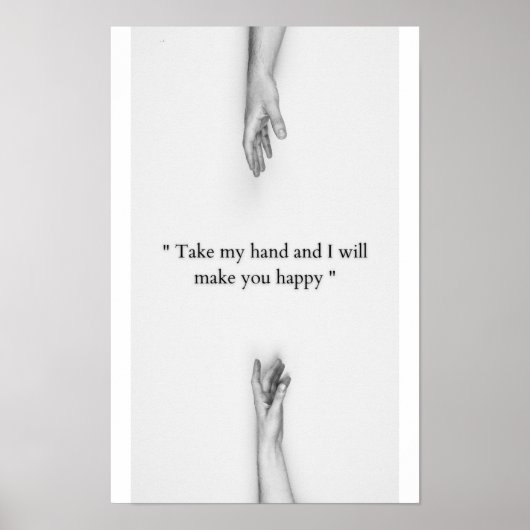 Together Forever Minimalist Hand Line Art Poster ポスター (正面)