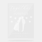 Together Forever Personalized Wedding アクリルサイン (正面)