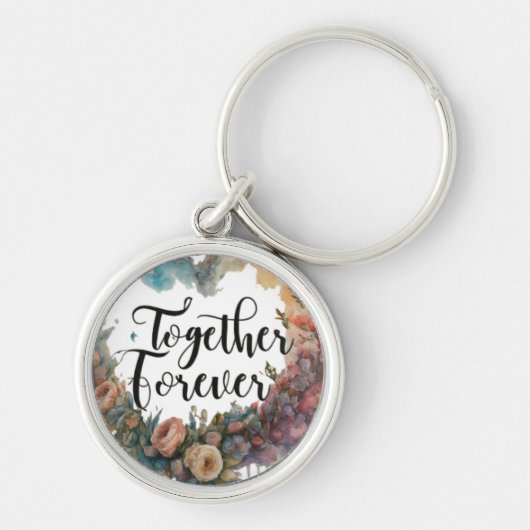 Together Forever Premium Round Keychain キーホルダー (正面)