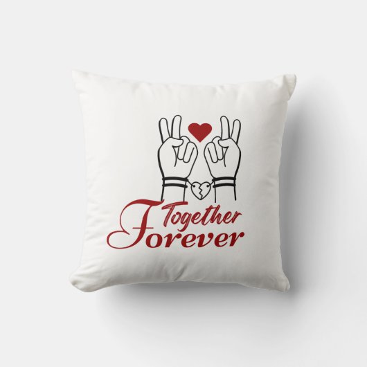 “Together Forever – Romantic Valentine’s Day Coupl クッション (正面)