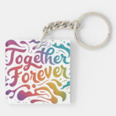 Together Forever Squareキーチェーン キーホルダー (裏面)