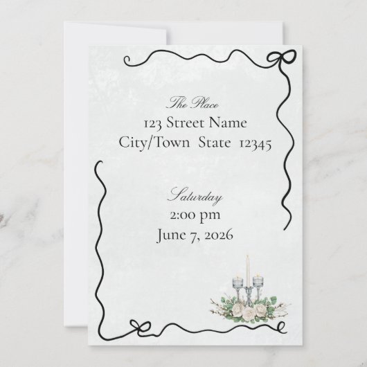 Together Forever - Wedding Celebration Invitation 招待状 (裏面)