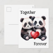 Together Froever Pandaペア シーズンポストカード (正面/裏面)