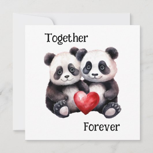 Together Froever Pandaペア セーブザデート (正面)