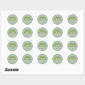 Together Frog Sticker Cute Couple Frogs Holding Ha スクエアシール (シート)