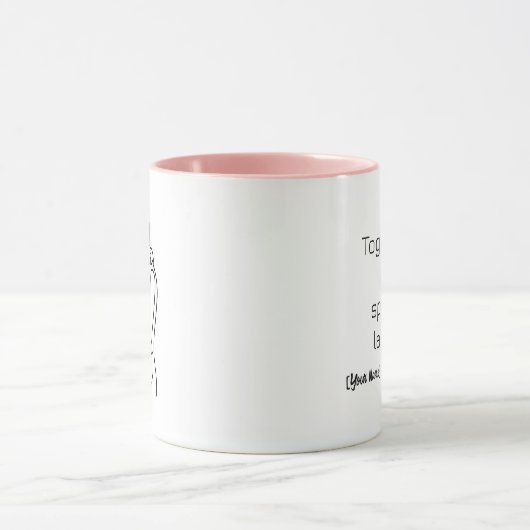 Together Hearts Speak One Language Mug マグカップ (中央)