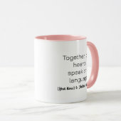Together Hearts Speak One Language Mug マグカップ (正面右)