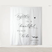 Together Is a Beautiful Place to Be ウェディングバナー タペストリー (正面)