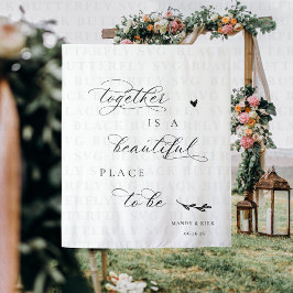 Together Is a Beautiful Place to Be ウェディングバナー タペストリー