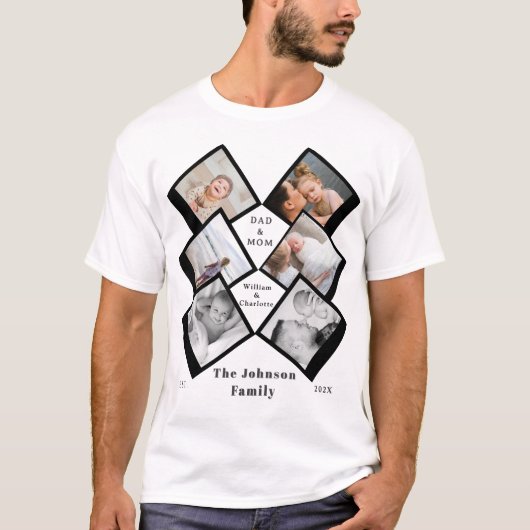 Together Is Everything - ファミリー6枚フォトコラージュ Tシャツ (正面)