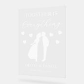 Together is Everything Custom Wedding アクリルサイン (傾斜)