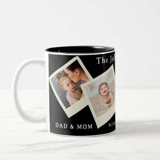 Together Is Everything – Family Photo Collage Mug ツートーンマグカップ (左)