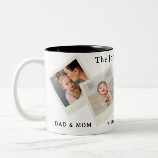 Together Is Everything – Family Photo Collage Mug ツートーンマグカップ (左)