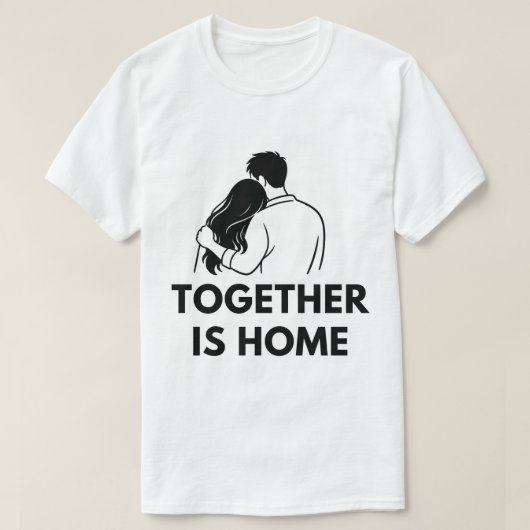 Together Is Home Minimal Couple Mens T Shirt Tシャツ (デザイン正面)