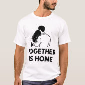 Together Is Home Minimal Couple Mens T Shirt Tシャツ (正面)