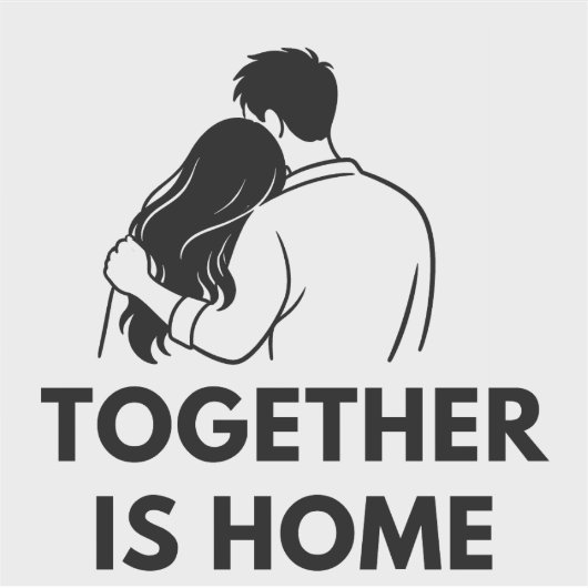 Together Is Home Minimal Vinyl Sticker シール (正面)