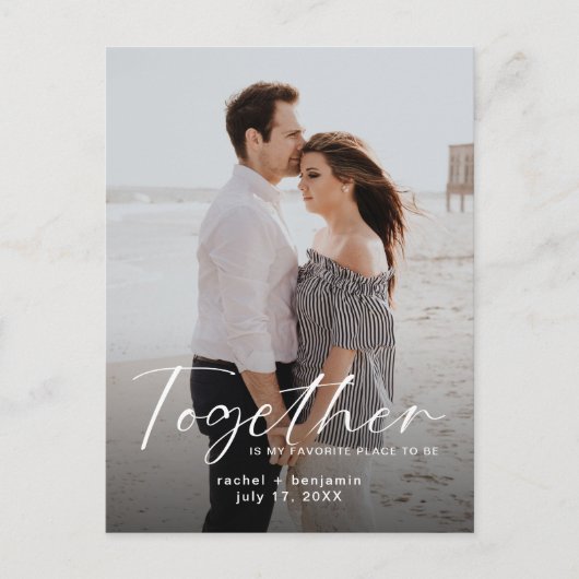 Together is my Favorite Place Photo Engagement  ポストカード (正面)
