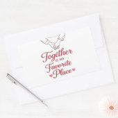 Together Is My Favorite Place Romantic Love Sticke 長方形シール (封筒)