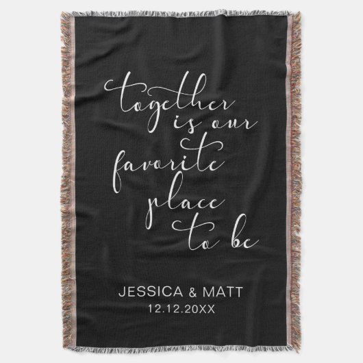 Together is our Favorite Place to Be スローブランケット (正面縦)
