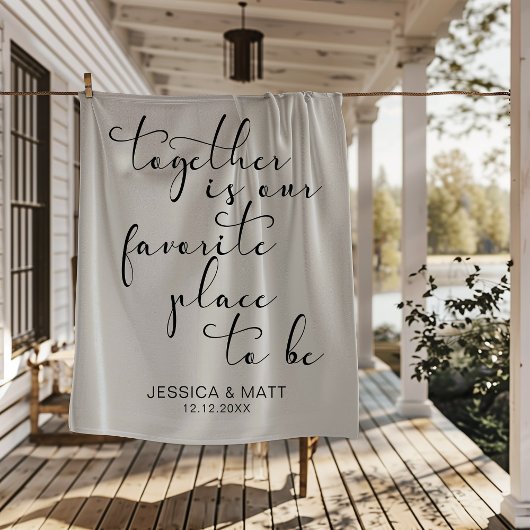 Together is our Favorite Place to Be フリースブランケット