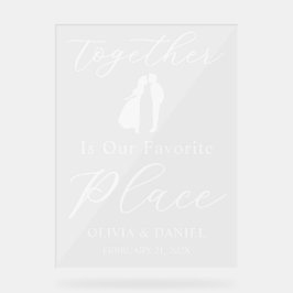 Together Is Our Favorite Place Wedding Welcome アクリルサイン