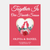 Together is Our Favorite Season | 秋の結婚式 アクリルサイン (正面)