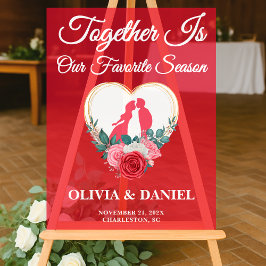 Together is Our Favorite Season | 秋の結婚式 アクリルサイン