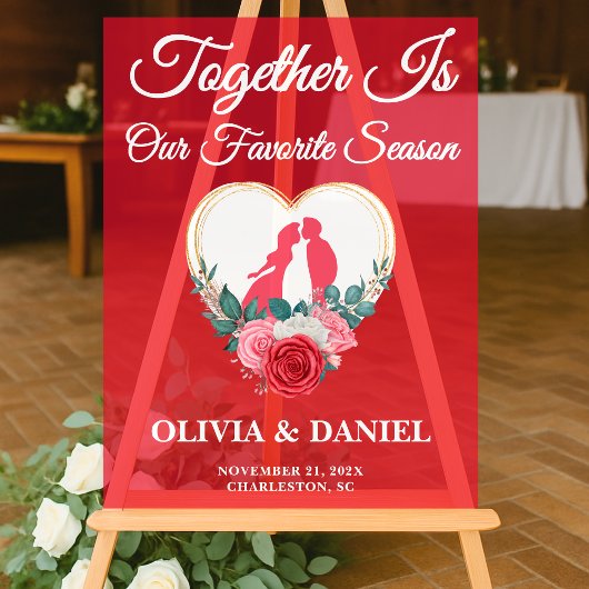 Together is Our Favorite Season | 秋の結婚式 アクリルサイン