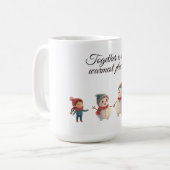 Together Is the Warmest Place – Cozy Winter Family コーヒーマグカップ (正面左)