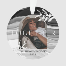 Together & Japandiモダンミニマルクリスマスフォト オーナメント