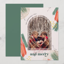 Together & Merry | モダンなクリスマスのフォトアーチ シーズンカード