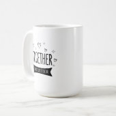 Together Minimalist Typography Modern Unity & Fami コーヒーマグカップ (正面左)