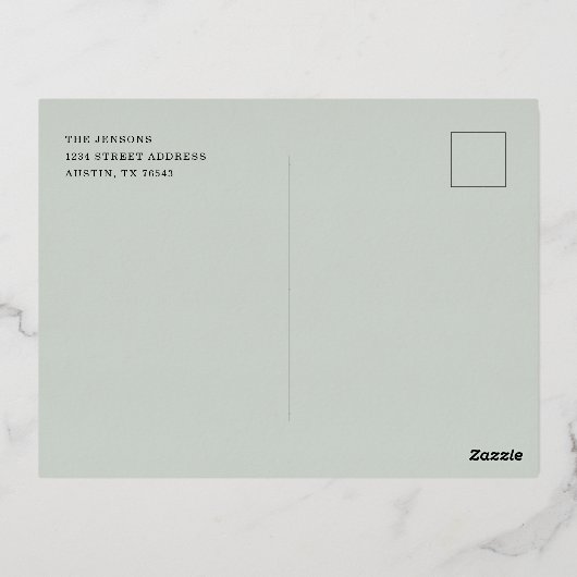 Together New Yearsフォト金ゴールド 箔シーズンポストカード (裏面)