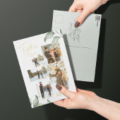 Together New Yearsフォト金ゴールド 箔シーズンポストカード