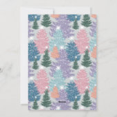 Together Pastelクリスマスツリーフォレストファミリーフォト シーズンカード (裏面)