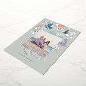 Together Pastelクリスマスツリーフォレストファミリーフォト 箔シーズンカード (回転した状態)