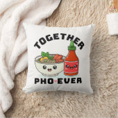 Together Pho Ever, Couples Pun, Pho Pillow クッション (ブランケット)